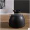 small round vase with hole/black and white ceramic flower pot/matt ceramic vase set