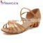 Hot Sale Latin Shoes Double Buckle girls Low Heel Dance Shoes