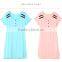 Nightskirt Summer Modal Casual Nightgown Short-sleeve Blue color knee-length Sleepshirts for Women