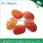 Clear cashew shape decorative fire glass gemstone for fire pit