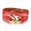 8mm Thin Genuine Cowhide Leather Double Wrap Bracelet With Alloy Unisex