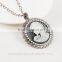 Round shaped necklace, with women logo on it, Europa style necklace