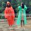bright red and green color raincoat with button