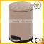 colorful powder coated iron foot control waste bin plastic inner bucket
