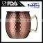 550ml Brass India Ketel One Vodaka Copper Mugs With Brass Handle, Solid Stainless copper mug for vodka and moscow mule                        
                                                Quality Choice