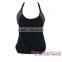 Classic Wholesale 2pcs Solid Blue Splice Striped Halter Tankini Swimsuit Summer Wear