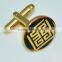 Fancy gold plated custom cufflinks for men
