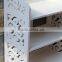 Pure White Fashionable Carved Bookshelf in Wood-plastic