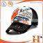 Custom high quality golf cap and hats men, tattered baseball cap with embroidery patch