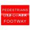 Reflective adhesive Turn left traffic sign