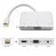 Mini DP1.2 to VGA and HD MI with Audio Adapter