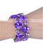 Free Sample 2016 New Design Expandable Wire Custom Lady Rhinestone Bracelet
