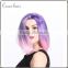 high temperature synthetic hair wig lace front ombre purple to pink wig for young lady                        
                                                Quality Choice