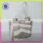 Paper straw and polyester bag women shopping handbag cotton handle
