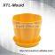 Colorful customized plastic flower pots in various shapes