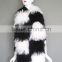 Wholesale London Brand Black and White Fashion Accessories Lamb Real Mongolian Lamb Fur Scarf