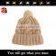 Custom knit beanies with woven label slouch beanie hat crocheted hat wholesale for women                        
                                                Quality Choice
