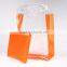 transparent biodegradable foldable pvc gife bag with zipper