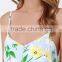 2016 Women Summer Clothing V Neck Sexy Spaghetti Straps Floral Print Dress