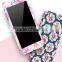 Ultrathin Full Body Cover Case 3D flower PC Hard Slim Phone Case with Tempered Glass Screen Protector for iPhone 6 6S