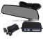 accept paypal LED High-tech rear view mirror car parking sensor system with 4 Sensors