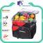 Polyester fabric insulated cooler bag on wheels