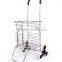 Collapsible metal shopping cart /Promotional portable folding shopping cart/Foldable shopping cart with climbing stair wheel