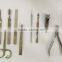 Snake Skin Pattern Print Golden Case 11pcs Stainless Steel Manicure Set