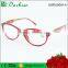 2016 PC injection polycarbonate cat eye reading eyeglasses frames with pattern design reading eyeglasses
