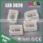 Good quality 3.0x2.0x1.3mm sanan chip yellow 30mA 3020 smd led specification
