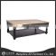 France country style black wood coffee table