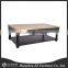 France Country Style Black Wood Coffee Table