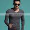 Hot sale high quality man blank cotton tshirt no label/v-neck man tshirt