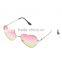 Hot Retro Girl UV400 Metal Frame Heart Shaped Sunglasses Gradient Shades Lens