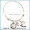 high quality fashion adjustable wire butterfly bangle bracelet