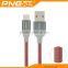 2016 Hot selling USB 2.0 fishnet type c cable with aluminium usb charger cable