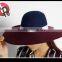 wool Korean fashion wide brim floppy hats wine and royal blue double color