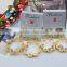 Fashion Sweet Flower Stainless Steel Gold Plated Locket Glass Crystal Drop Earrings for Women