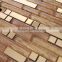 SMJ01 wall decorative frosted mosaic glass mosaic tile strips gold color mosaic