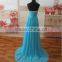 Blue Chiffon Ruffled Sweetheart Customized Prom Party Evening Dresses Vestidos PD034 Real Sample Pictures Dresses