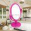 Plastic Colourful Double Oval Magnifying Cosmetic/ Table Mirror