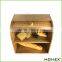 Bamboo bread box double decker retro bread bin Homex BSCI/Factory