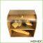 Bamboo 2 Tier ( layer ) Bread Box Roll Top Bread Bin Homex BSCI/Factory