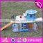 2017 new products children parking toy wooden toy garage set W04B048