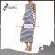 100% cotton stripe custom wholesale western fashionable sexy long maternity dress for women