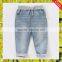 Fancy infant boby boys adjustable elastic waist denim jeans blue skinny pants clothes