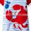 Latest boys clothing newborn baby cotton stripe cute fabric embroidery romper for clothes