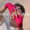 Hot sale lady short fingerless wool cashmere blended solid colorknit cashmere glove
