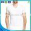 100% Cotton V neck Blank White T shirt