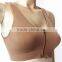 seamless front close zipper double layer with removable sponge sports bra